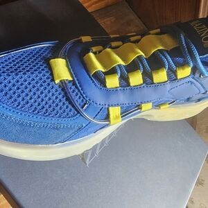 Mazino Titanium-052 Blue and Yellow Sneakers